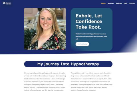 Exhale Hypnosis - Knight Web Design