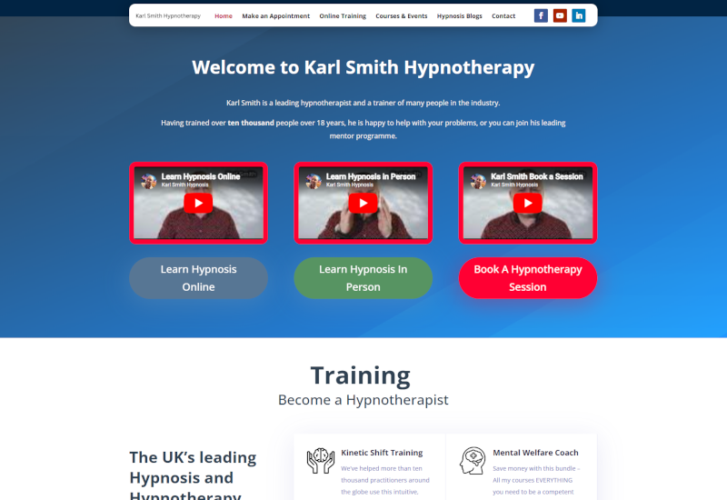 karl smith hypnotherapy, hypnotherapy website