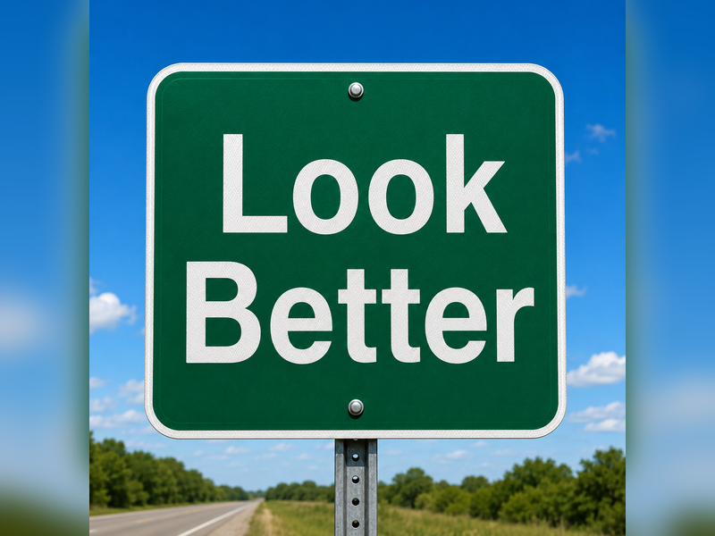 Look Better sign